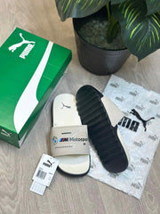 Puma BMW Motorsport Soft Comfort Premium Beige Black Slides