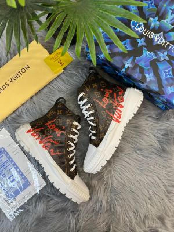 Louis Vuitton LV brown mid Premium sneakers shoes