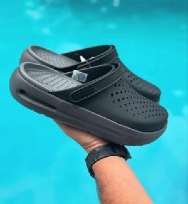 Crocs In Motion Clogs Black Grey fixed