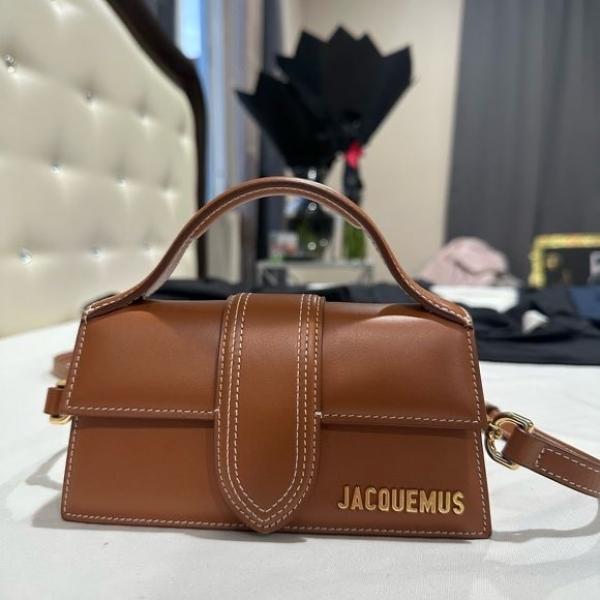Jacquemus Leather LE Bambino With Sling Strap OG Box & Dust Bag (1120 Brown)
