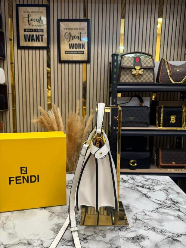 Fendi Peekaboo I see U Shoulder Bag With Box 731 White