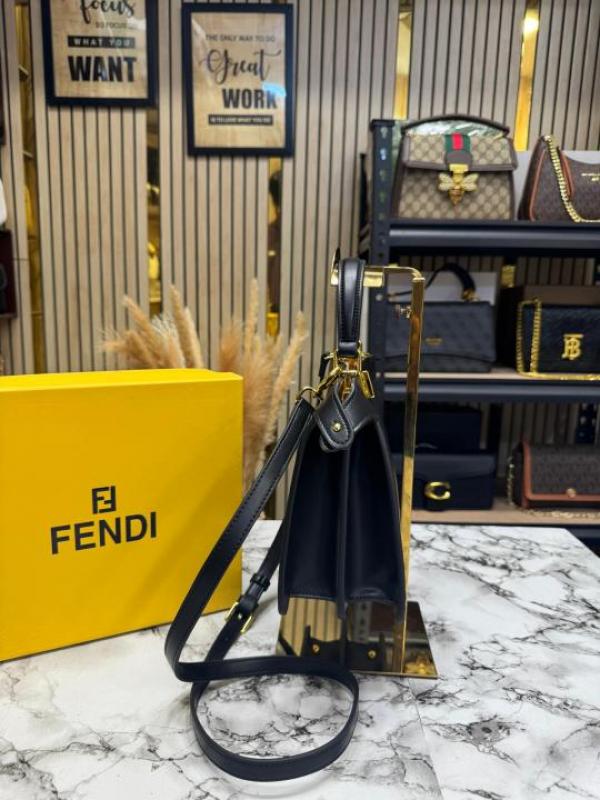 Fendi Peekaboo I see U Shoulder Bag With Box 731 Black