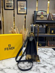 Fendi Peekaboo I see U Shoulder Bag With Box 731 Black