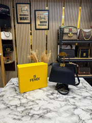 Fendi Peekaboo I see U Shoulder Bag With Box 731 Black