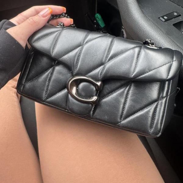 Coach Tabby Quilted Black Shoulder Bag With Box And Dust Bag CP150