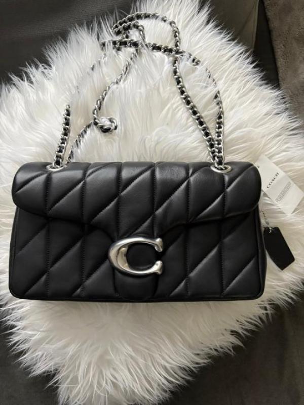 Coach Tabby Quilted Black Shoulder Bag With Box And Dust Bag CP150