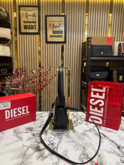 Diesel 1dr shoulder bag premium quality with box and dust bag including carry bag black