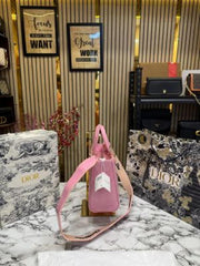 Christian Dior Lady Bag Glossy With Box And Dust Bag Including Carry Bag Pink 8851