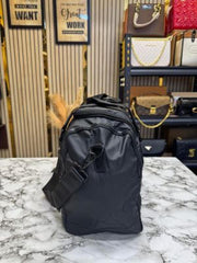 Calvin Klein Black Travel Duffle Bag with Adjustable Strap & Front Zip Pocket (Z0863-BLACK)