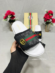 GUCCI PREMIUM WHITE BLACK WITH BOX & BUTTER PAPER