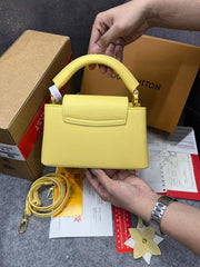 Louis Vuitton Capucines Mini Yellow OG Double Box With Dust Bag M24688 Yellow