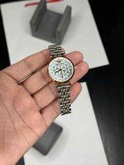 emporio armani two tone rose white watch for her womens girls F246