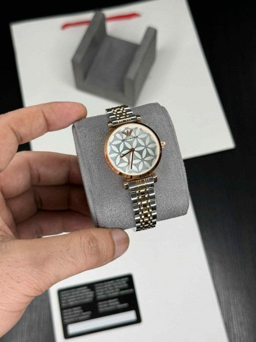 emporio armani two tone rose white watch for her womens girls F246