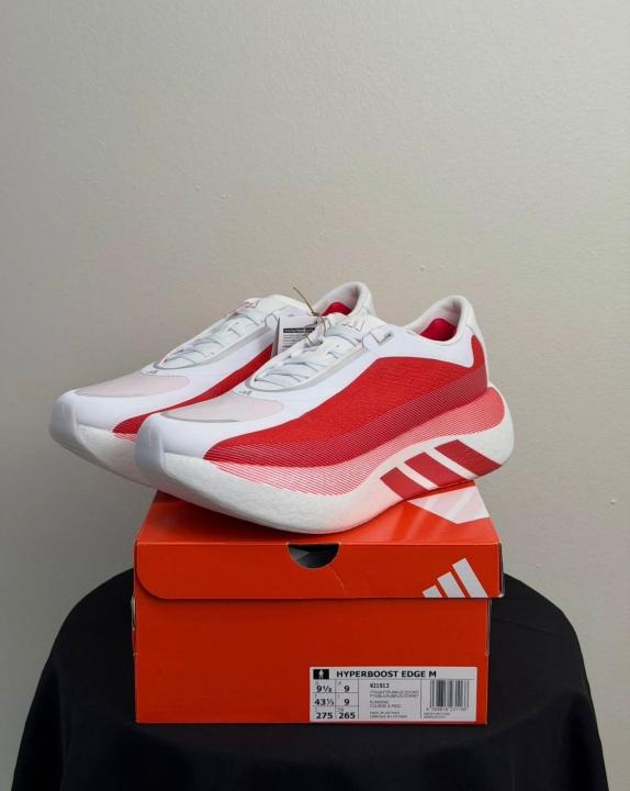 Adidas Hyper boost Edge White Solar Red