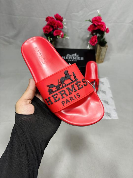 HERMES PARIS SLIDE RED