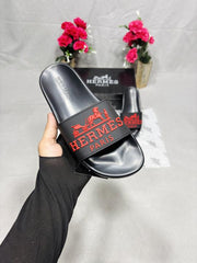 HERMES PARIS SLIDE BLACK