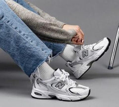WMN New Balance White Navy 530 Trainers For Her
