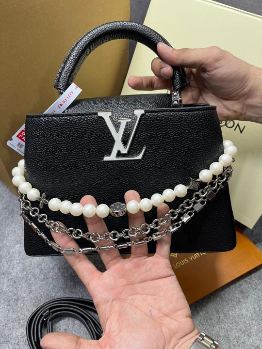 Louis Vuitton Capucines Medium Silver Black OG Double Box With Dust  Bag 98177 6 Silver Black