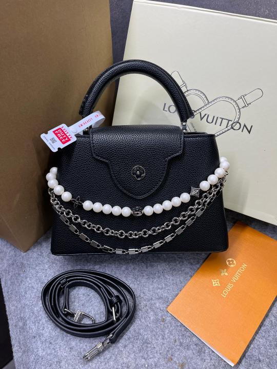 Louis Vuitton Capucines Medium Silver Black OG Double Box With Dust  Bag 98177 6 Silver Black