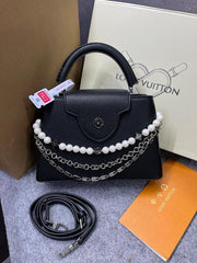 Louis Vuitton Capucines Medium Silver Black OG Double Box With Dust  Bag 98177 6 Silver Black