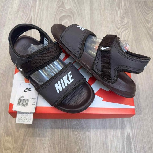 Nike Calm Adjust Brown White Sandal With Socks