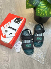 Nike Calm Adjust Black Green Sandal With Socks