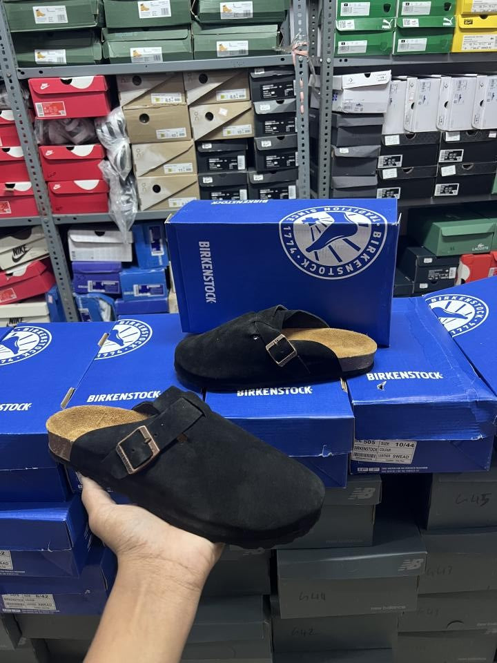 Birkenstock Boston Black Suede 1909