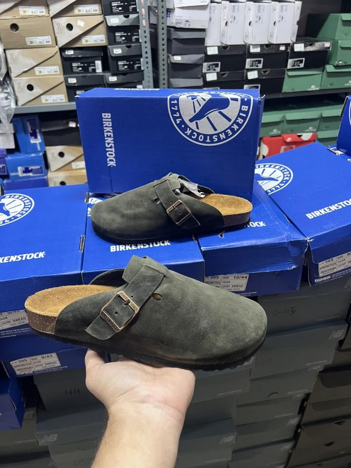 Birkenstock Boston GREEN SUEDE 1909
