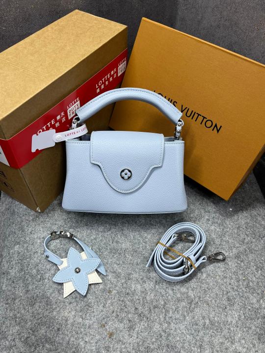 Louis Vuitton Capucines Mini Blue OG Double Box With Dust Bag M24688 Blue