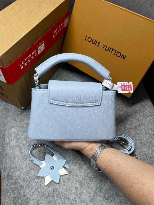 Louis Vuitton Capucines Mini Blue OG Double Box With Dust Bag M24688 Blue