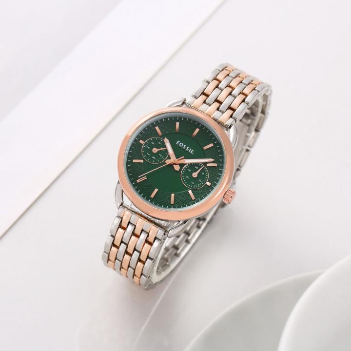 Fossil tailor multifunction 2 Tone Copper- Green