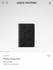 Louis Vuitton  LV Black Leather Monogram Shadow Card Case Wallet M63144 Black With Horizontal Stripes