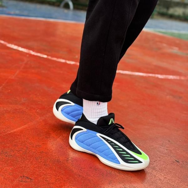 Adidas Anthony Edwards 2 basketball Blue Fusion and Lime Burst
