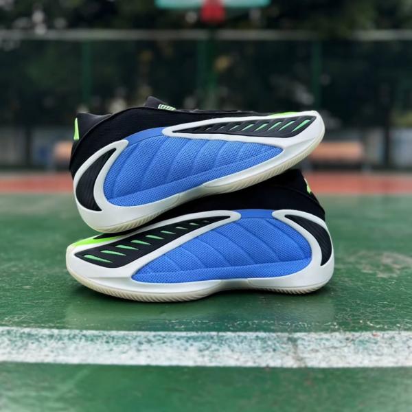 Adidas Anthony Edwards 2 basketball Blue Fusion and Lime Burst