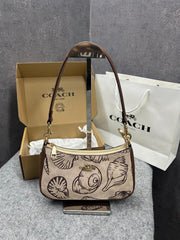 Coach Teri Shoulder Bag In Signature Canvas Shell Print OG & Dust Bag 66123