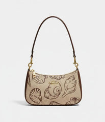 Coach Teri Shoulder Bag In Signature Canvas Shell Print OG & Dust Bag 66123