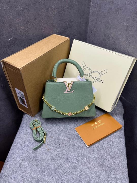 Louis Vuitton Capucines Medium Green OG Double Box With Dust Bag 968157-8 Green