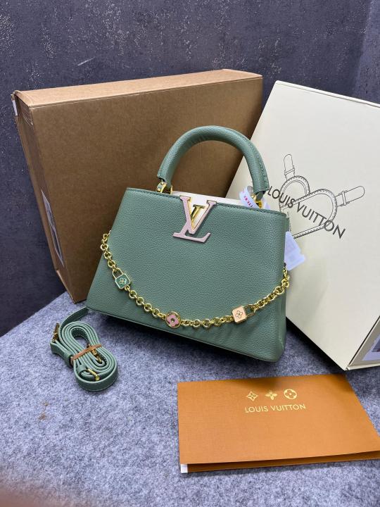 Louis Vuitton Capucines Medium Green OG Double Box With Dust Bag 968157-8 Green