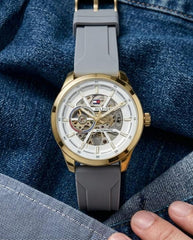 Tommy hilfiger Automatic Silicon Grey-Gold-White