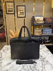 Emporio Armani Sleek Business Briefcase In Black With detachable Strap (A8910)