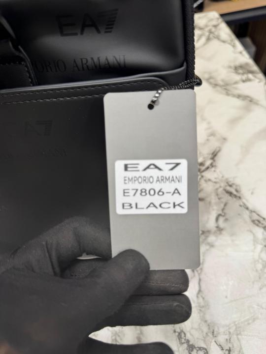 Emporio Armani EA7 allover Logo Laptop Briefcase Bag (Black-E7806)