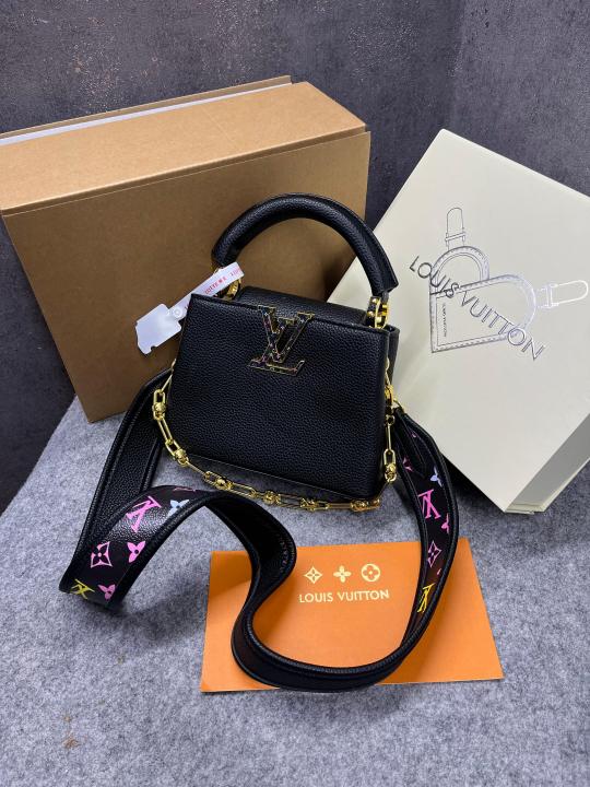 Louis Vuitton Capucines Mini Black OG Double Box With Dust Bag 98179-1 Little Black