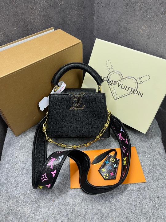Louis Vuitton Capucines Mini Black OG Double Box With Dust Bag 98179-1 Little Black