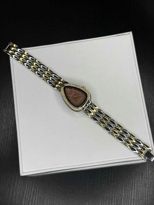 BVLGARI TWO TONE GOLD BROWN FOR HER WOMENS GIRLS F204