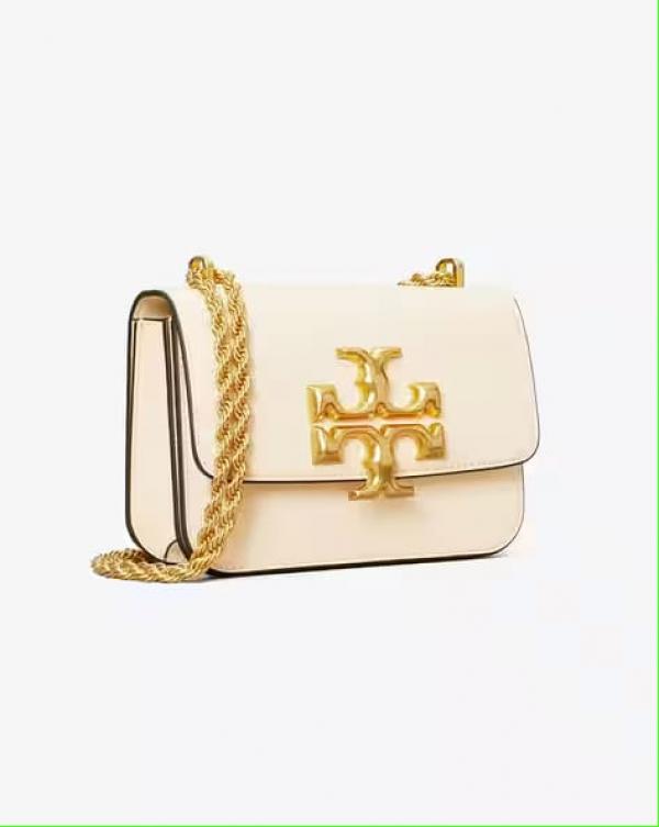 Tory Burch Elannor Premium Shoulder Bag With OG Box Dust Bag 112 White