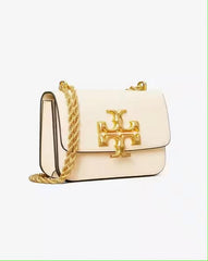Tory Burch Elannor Premium Shoulder Bag With OG Box Dust Bag 112 White