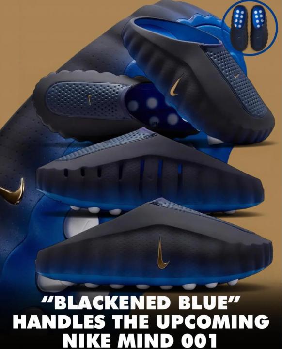 Nike Mind 001 Slide Blackened Blue Game Royal