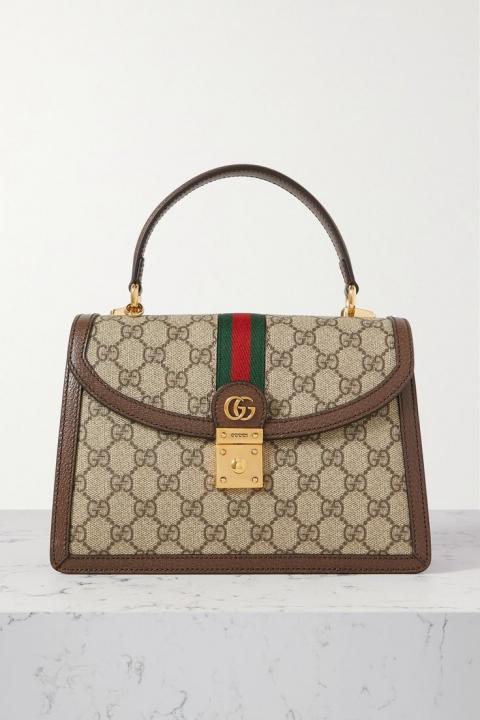 Gucci Ophidia GG Supreme Apricot Khakhi Bag  With OG Box Dust Cover & Carry Bag 45688 Apricot Khaki