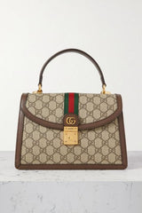 Gucci Ophidia GG Supreme Apricot Khakhi Bag  With OG Box Dust Cover & Carry Bag 45688 Apricot Khaki