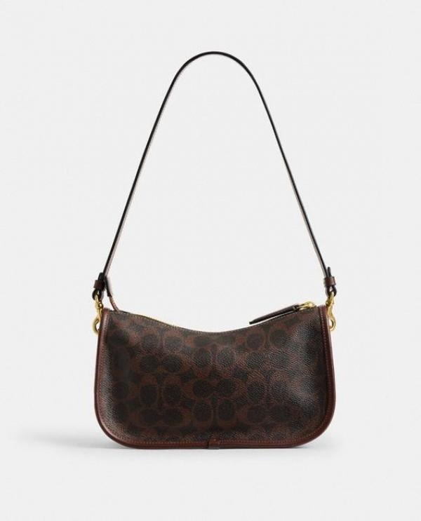 Coach Waverly 24i Shoulder Bag Signature Canvas Coffee With OG Box Dust Cover & Carry Bag